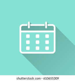 Planning calendar vector icon. Illustration isolated for graphic and web design.