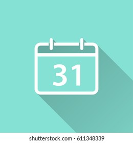 Planning calendar vector icon. Illustration isolated for graphic and web design.