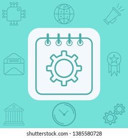 Planning calendar vector icon sign symbol
