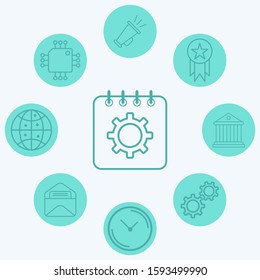 Planning calendar vector icon sign symbol