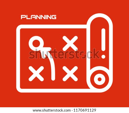 planning chart symbol vector icon stock vector royalty free