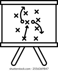 Planning Chart Vector Line Icon Design
