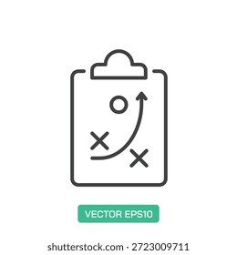 Ícone Área de Transferência do Planning. Vetor de ícone de linha fina