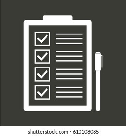 Planning clipboard. Vector illustration.