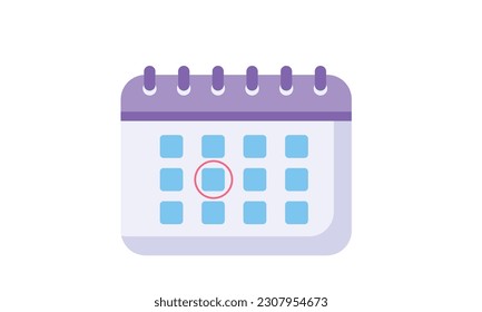 Planning concept calendar icon on white background 