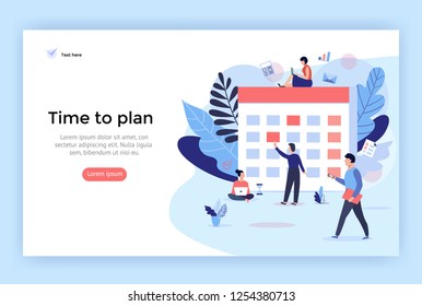 Planning concept illustration, perfect for web design, banner, mobile app, landing page, vector flat design