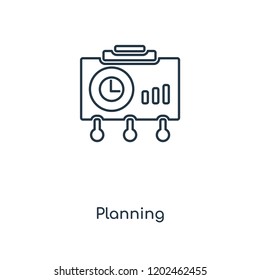 Planning concept line icon. Linear Planning concept outline symbol design. This simple element illustration can be used for web and mobile UI/UX.