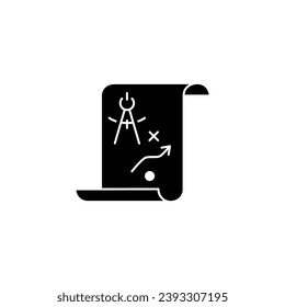 Icono de línea de concepto de planificación. Ilustración de elemento simple. Diseño de símbolos de esquema de concepto de planificación.