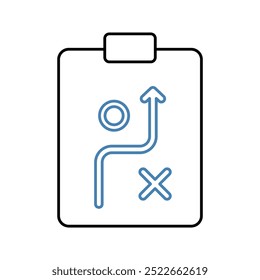 ícone da linha de conceito de planejamento. Ilustração de elemento simples. design de símbolo do outline do conceito de planejamento.