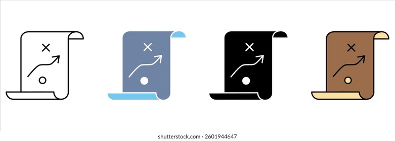 planning concept line icon. Simple element illustration.