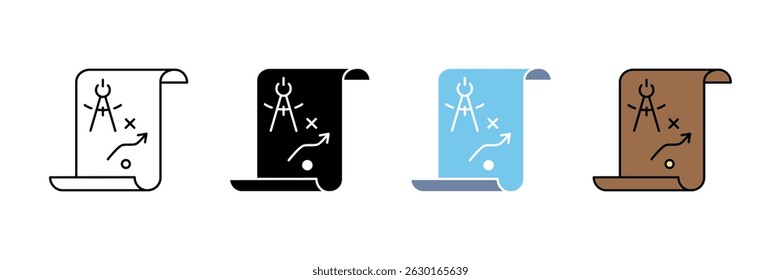ícone da linha de conceito de planejamento. Ilustração de elemento simples.