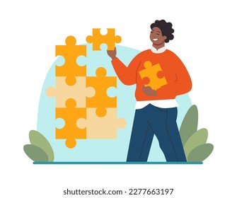 Planning concept. Setting a goal and following schedule. Idea of tasking and notting. Time optimization, daily routine organization. Appointment progress. Flat vector illustration