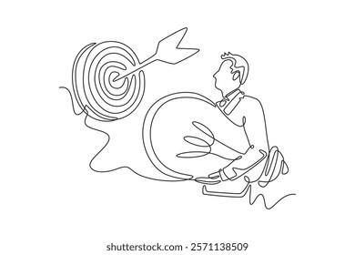 Planning concept. Single line draw design. Full length animation illustration. High quality 4k footage.
