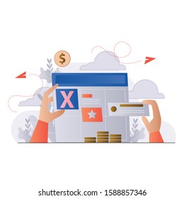Planning concept vector illustration flat style design