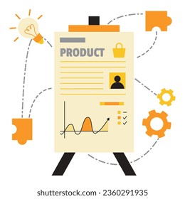 Planning concept vector illustration. Modern flat vector illustration in solid colors with business theme.