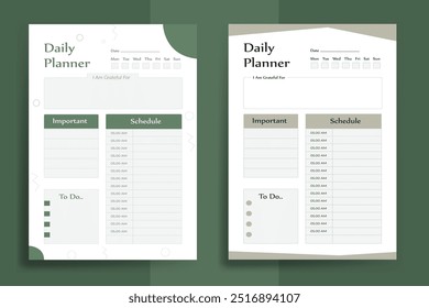 Planning for the day in the daily planner