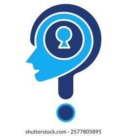 Planning Fallacy Icon - Dual Tone Style - Cognitive Biases Theme