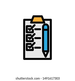 planning filled line icon sign. planning filled line symbol, logo illustration. Different style icons set. Pixel perfect