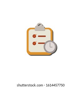 Planning flat style element illustration. time management cartoon design on white background.