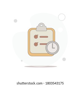 Planning flat style element illustration. time management isolated vector flat illustration on white