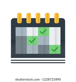Planning flat vector icon.