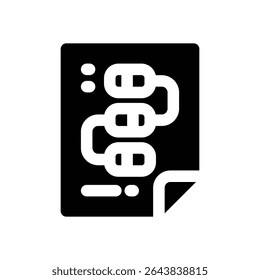 ícone de glifo de planejamento. Ícone vetorial forte e sólido para sites, interfaces móveis, apresentações e marca visual. Alta qualidade e fácil de editar.