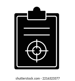 Planning Glyph Vector Icon which can easily modified

