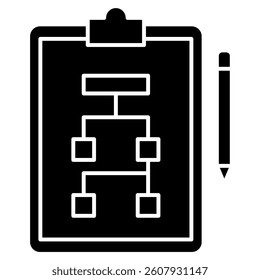 Planning icon Black Filled style.