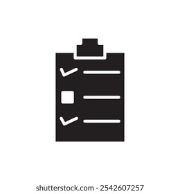 Planning icon black and white vector sign