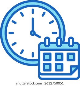 Planning Icon Blue Vector Illustration