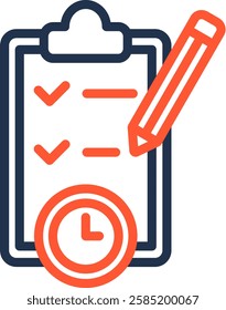 Planning Icon Color Line Vector Illustration