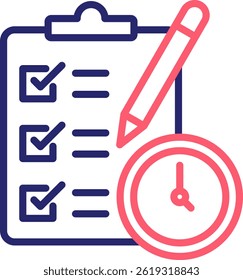 Planning Icon Color Vector Illustration