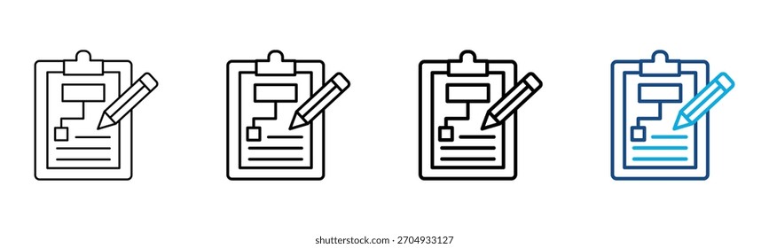 Ícone de Planejamento Estilo Diferente Conjunto de Coleta de Estrutura de Tópicos Ilustração de Vetor

