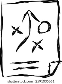 planning icon in Doodle style