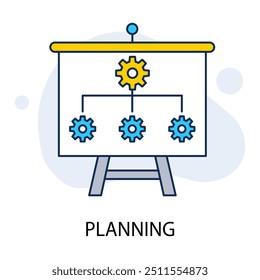 Ícone do Planning com traçado editável. Planejamento estratégico, planejamento de projetos, planejamento de negócios, financeiro.