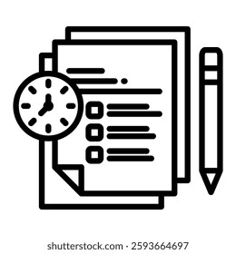 Planning Icon in Glyph Style. Simple Vector Design. Simple Vector Glyph Icon