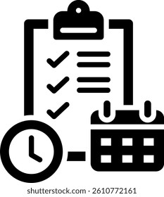 Planning Icon Glyph Vector Illustration