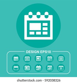 Planning icon illustration isolated vector sign symbol