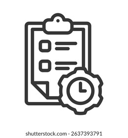 Planning Icon Lineal Style Vector Illustration