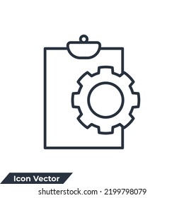 Planning Icon Logo Vector Illustration Project Stock Vector (Royalty ...