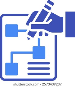 Planning Icon Mixed Vector Illustration