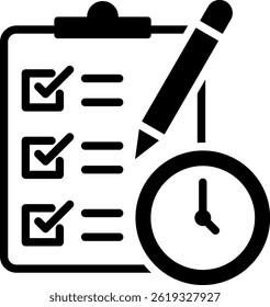 Planning Icon Mixed Vector Illustration