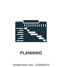 Planning icon. Monochrome simple icon for templates, web design and infographics