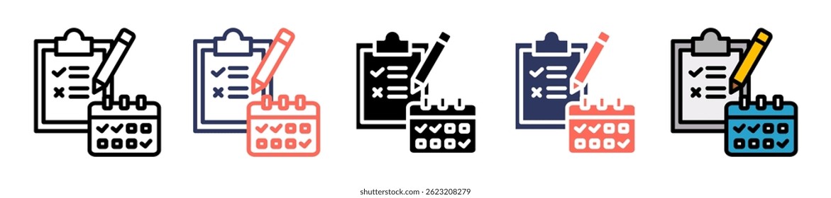 Planning Icon Multiple Vector Illustration