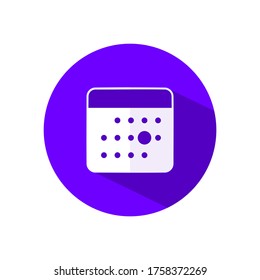 Icono de planeación y horario de oficina.Icono plano diseño moderno ilustración vectorial