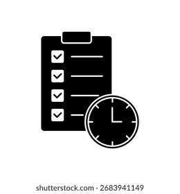 Planning icon outline editable stroke line drawing eps