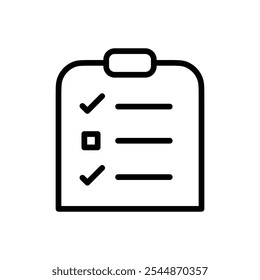 Icono de planificación Vector de esquema para Web ui