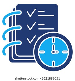 Planning icon represented by Planning symbol Dualtone style.