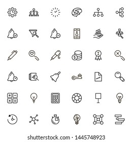 Planning icon set. Collection of high quality black outline logo for web site design and mobile apps. Vector illustration on a white background