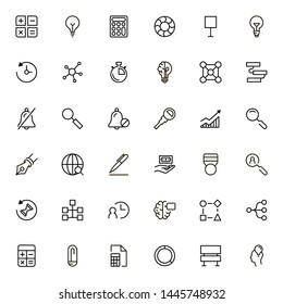 Planning icon set. Collection of high quality black outline logo for web site design and mobile apps. Vector illustration on a white background